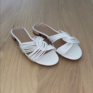 White Flat Sandals